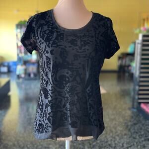 Black Velvet and Sheer Whimsigoth Top